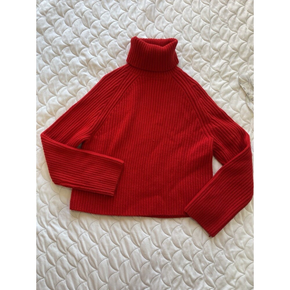 H&M Womens Turtleneck Sweater Size S Red Long Sleeve Pullover